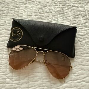 Ray-Ban Gold Frame Sunglasses